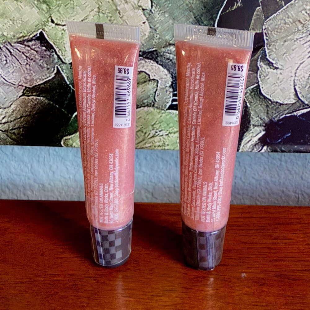 NEW 2-Pc Bare Mint Shimmer Lip Tint Bath & Body Works - Picture 2 of 2